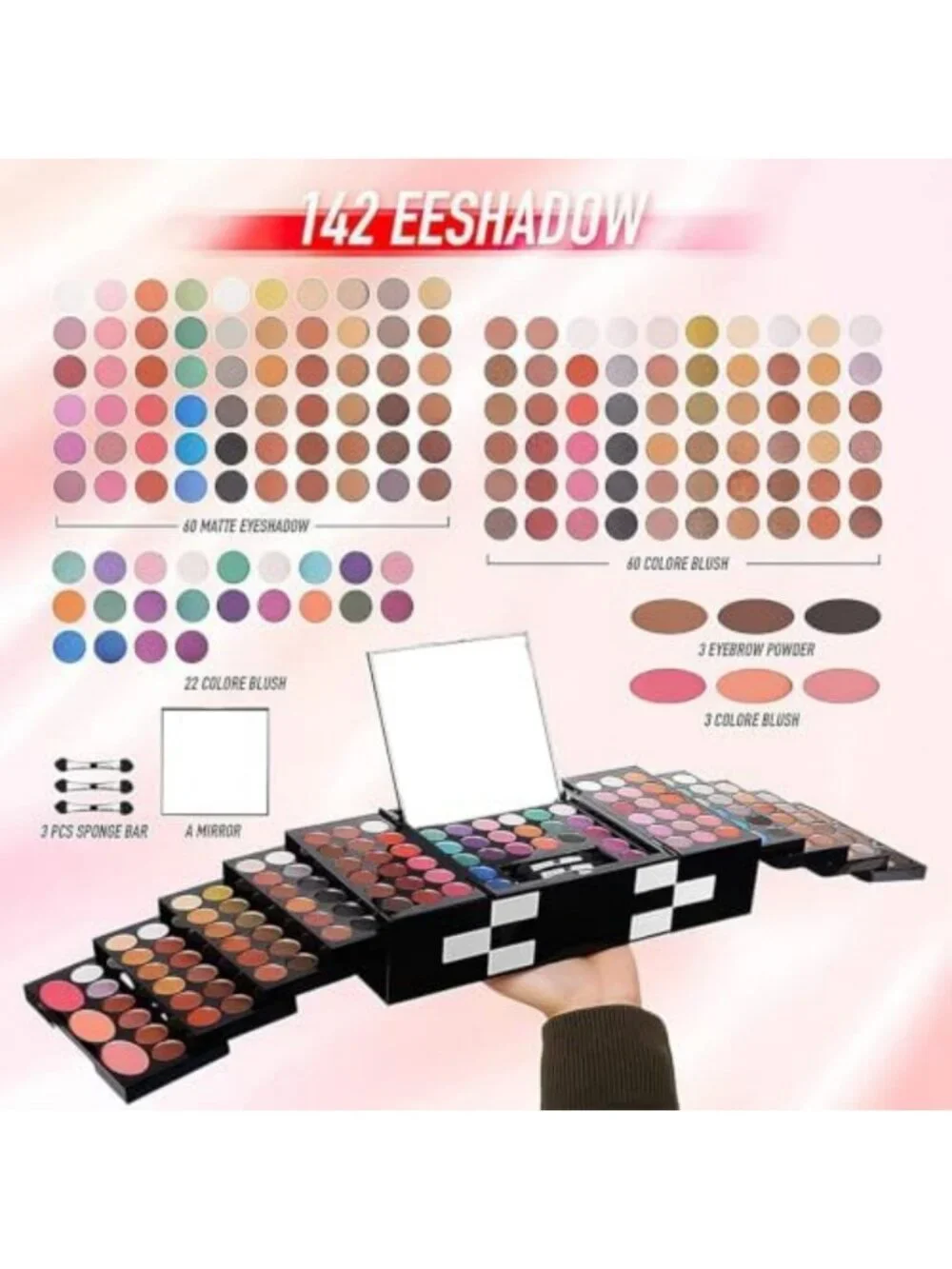 148 Color Professional Makeup Palette - All-in-One Kit for Women & Beginners